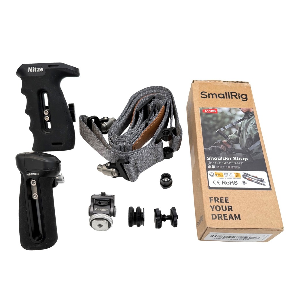 Videography Bundle SmallRig Shoulder Strap Neewer Side Handles PortKeys Mount